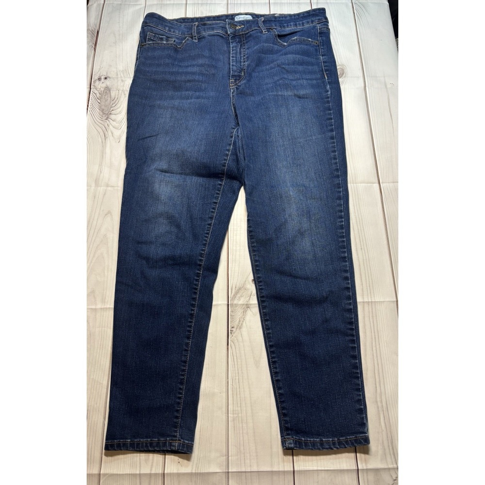 Jessica Simpson High Rise Skinny Ankle Jeans Size 14 Medium Wash